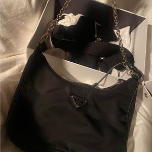 PRADA RE-EDITION 2005 RE-NYLON Bag, BLACK -AUTHENTIC